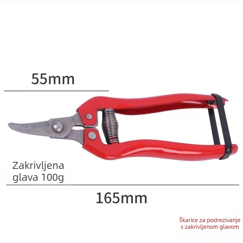 Golden Dragon nerđajuće čelične škare za podrezivanje voća i cvijeća, promjer rezanja 60 mm, težina 0,1 kg, ručka od čelika