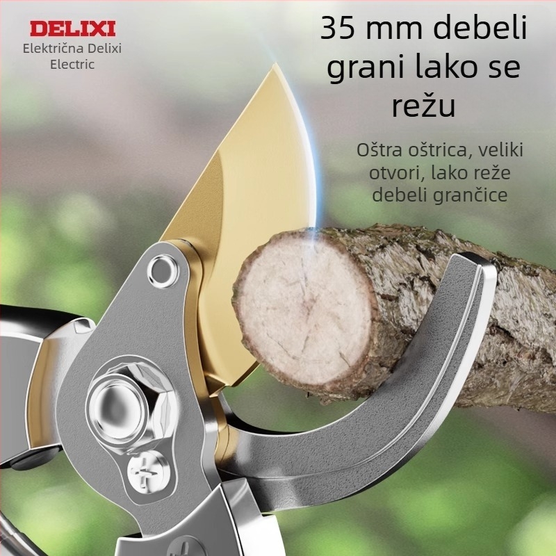 Delixi električne škare za podrezivanje cvjetnih i voćnih stabala, vrtni alat za cijepanje, štednja napora