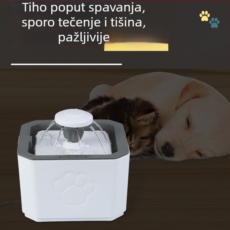 Automatski dispenser za vodu za kućne ljubimce s kružećim fontanom, odvojivi, težina 730 g, pogodan za pse i mačke