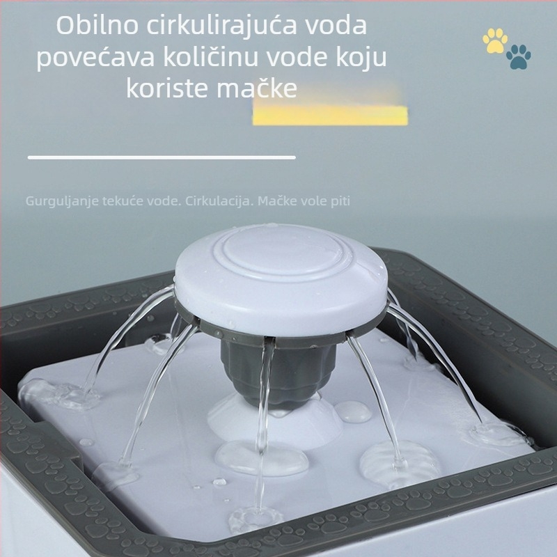 Automatski dispenser za vodu za kućne ljubimce s kružećim fontanom, odvojivi, težina 730 g, pogodan za pse i mačke