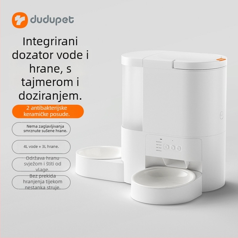 Dudupet automatski sve-u-jednom hranilica i posuda za vodu za mačke i pse
