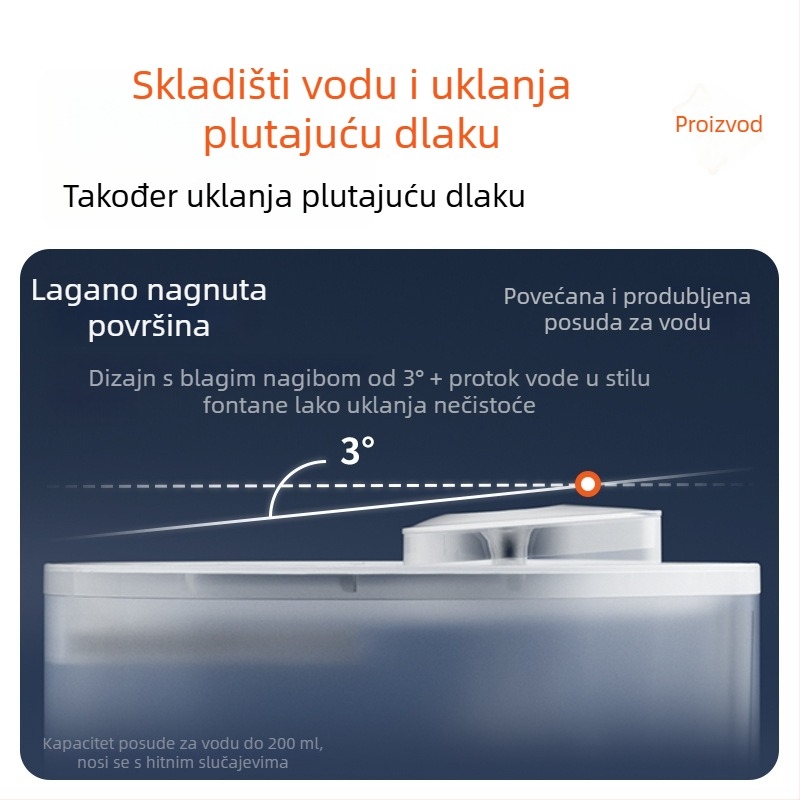 Pametni dispenzer vode za kućne ljubimce, kontroliran putem aplikacije, tih, s velikim kapacitetom za mačke i pse