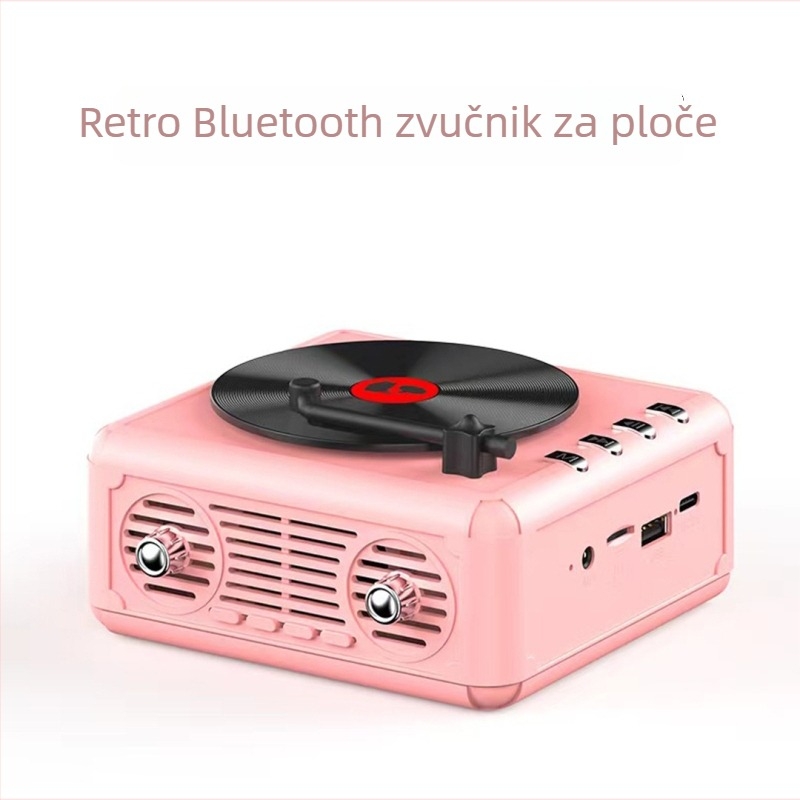 Retro mini bežični Bluetooth zvučnik s TF karticom – 5W, ugrađena baterija 800-1000mAh, Bluetooth 5.2, 60Hz-15kHz