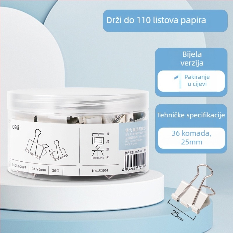 Metalni klip za dokumente – ručni registar klip, Deli group