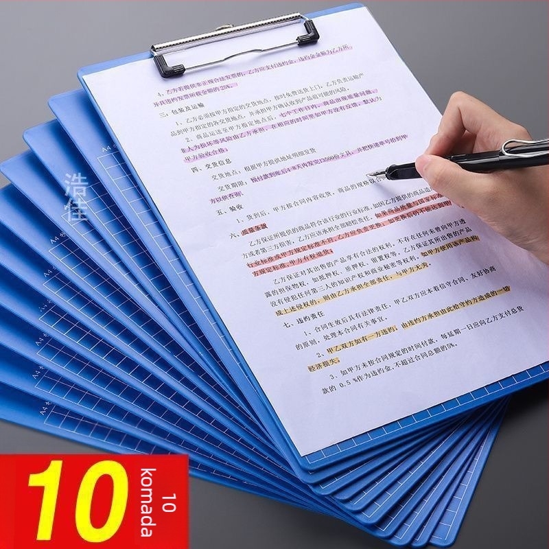 Clipboard mapa s čvrstim stezaljkom i panel stezaljkom, A4 kompatibilna, model Ktybj000, plastična