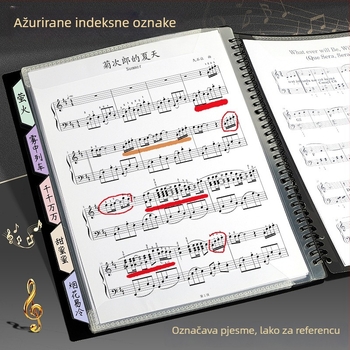 A4 klip za note, Lepu clip od Mesibo/meishubao, plastični spiralni klip, dvostrano prozirni umetak za klavirske partiture