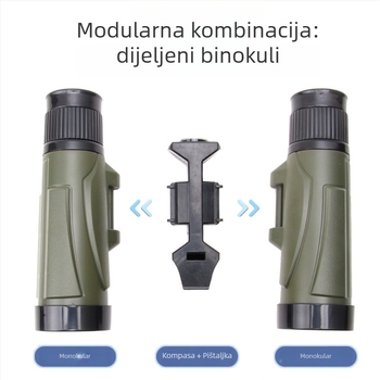 Fizičko obrazovni teleskop za djecu 7–14 godina, plastični, DIY, višenamjenski, uz zviždaljku i kompas