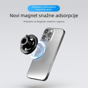 Univerzalni magnetski držač auta s magnetnom usisnom glavom — 17 mm kuglasta glava, plast, brend Smtu