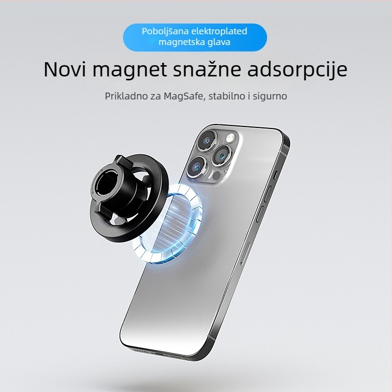 Univerzalni magnetski držač auta s magnetnom usisnom glavom — 17 mm kuglasta glava, plast, brend Smtu