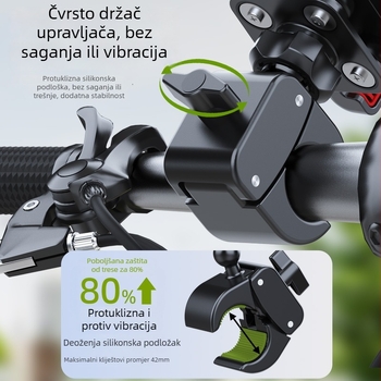Držač za telefon za motocikl i bicikl s amortizacijom • Marka Jianhuida • Model A399B+X55 • Za motocikle i bicikle • Namjena: vožnja bicikla