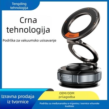 Auto magnetski držač za telefon s rotacijom od 360°, vakuumska prislanja, kompatibilan s prednjim staklom, magnetski držač, bežično punjenje