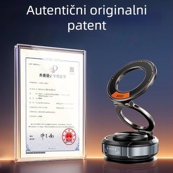 Auto magnetski držač za telefon s rotacijom od 360°, vakuumska prislanja, kompatibilan s prednjim staklom, magnetski držač, bežično punjenje