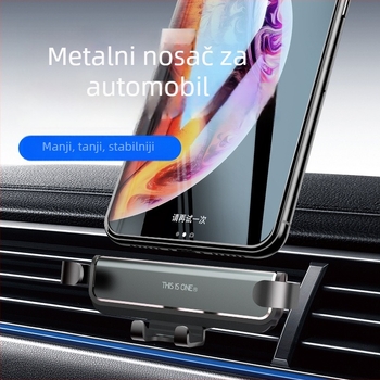 Držač za mobilni telefon u automobilu s gravitacijskim držačem, montaža na zračni otvor, univerzalna kompatibilnost (2024)