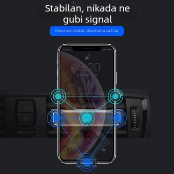 Držač za mobilni telefon u automobilu s gravitacijskim držačem, montaža na zračni otvor, univerzalna kompatibilnost (2024)