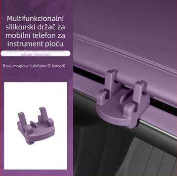 Držač za mobitel u automobilu Xiaomi Su7, silikonska baza za ploču, držač na otvor zraka ventilacije, bežično punjenje 7,5W