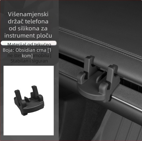 Držač za mobitel u automobilu Xiaomi Su7, silikonska baza za ploču, držač na otvor zraka ventilacije, bežično punjenje 7,5W