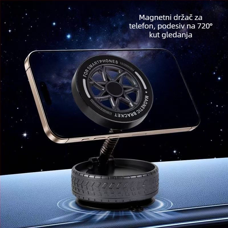 Držač za telefon na ploči automobila s bežičnim daljinskim upravljačem i punjenjem, ABS materijal, univerzalna prilagodba, prilagodljiv