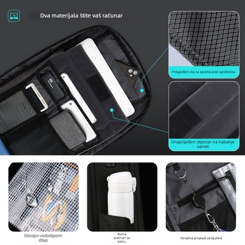 Ruksak za laptop za poslovna putovanja i studente, kapacitet 20–35 L, Oxford tkanina, vodootporan, zaštita od krađe, čvrsta konstrukcija