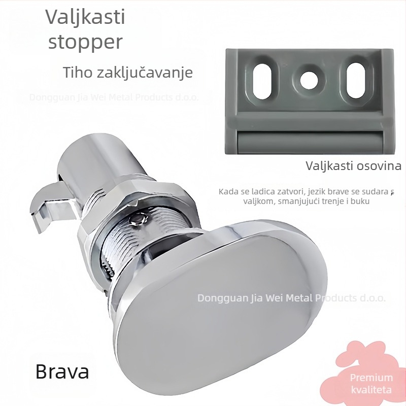 D01 Brava tipa ključa za RV ormariće i vrata | cinkova legura/ABS, za RV ormariće, viseća vrata i ladice, moderni stil