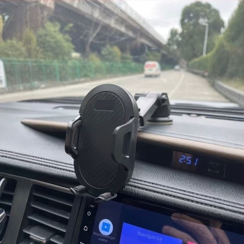 Teleskopski držač za telefon u automobilu s automatskim zaključavanjem, univerzalni klip, karbonska vlakna, vakuumska čašica za pričvršćivanje na vjetrobransko staklo