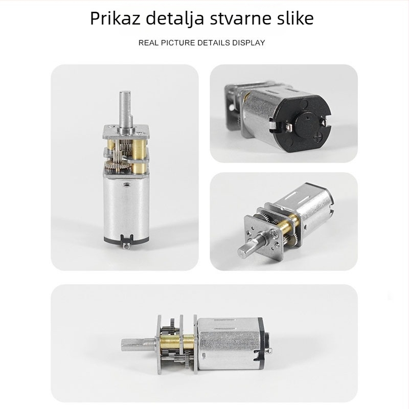 N20 mikro električni motor s reduktorom 12:1, 3V-12V, niski šum, za pametni zaključavač