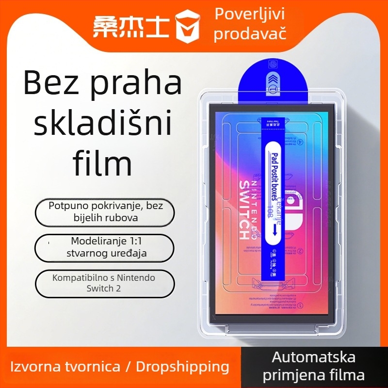 Kaljeno staklo zaštita zaslona za prijenosnu gaming konzolu – HD jasnoća, otpornost na otiske prstiju, zaštita od plavog svjetla, potpuno pokriće zaslona