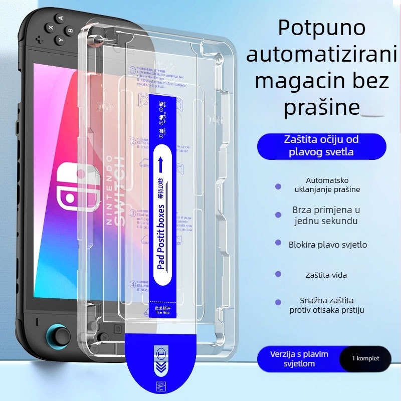 Kaljeno staklo zaštita zaslona za prijenosnu gaming konzolu – HD jasnoća, otpornost na otiske prstiju, zaštita od plavog svjetla, potpuno pokriće zaslona