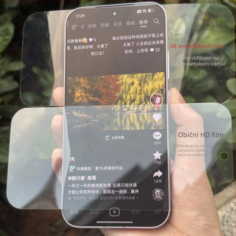 Prednji zaštitni film za Honor Magic 8AR – mat površina, anti otisci prstiju, anti odsjaj, otpornan na ogrebotine