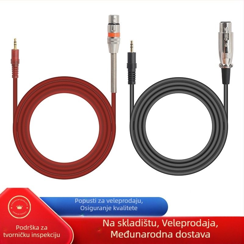 Kabl mikrofona 3,5 mm na XLR samica, bakreno jezgro, zlatni konektori, Yaflt