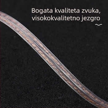 CVJ originalni dvostruko paralelni 2-pinski 0,78 mm S-pin audio kabel, duljina 1.2 m, jezgro od čistog bakra, bakar bez kisika, niklovani