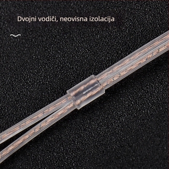 CVJ originalni dvostruko paralelni 2-pinski 0,78 mm S-pin audio kabel, duljina 1.2 m, jezgro od čistog bakra, bakar bez kisika, niklovani
