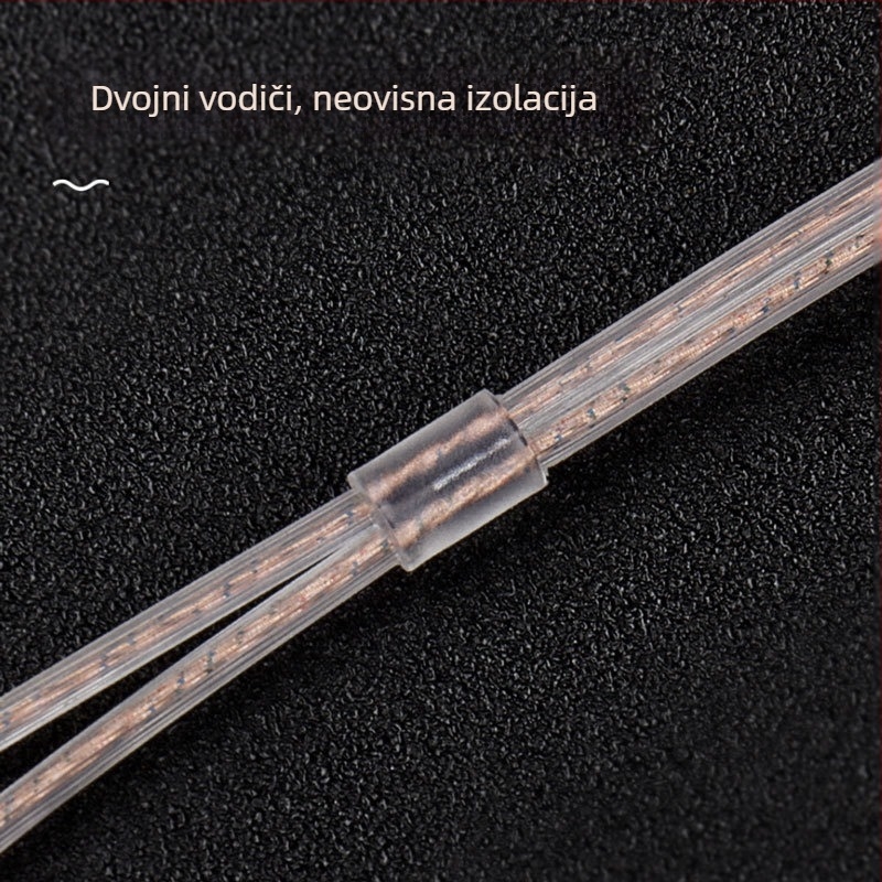 CVJ originalni dvostruko paralelni 2-pinski 0,78 mm S-pin audio kabel, duljina 1.2 m, jezgro od čistog bakra, bakar bez kisika, niklovani
