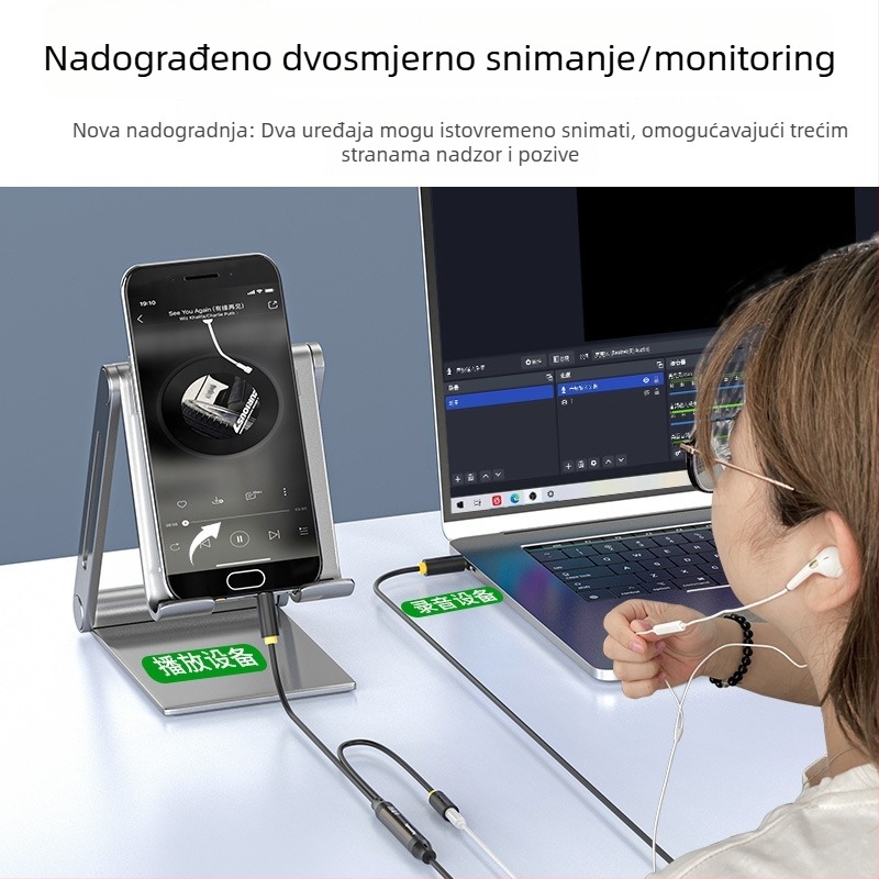 A601C Audio linija 3.5mm Bakreni vodič Niklirano za digitalne uređaje