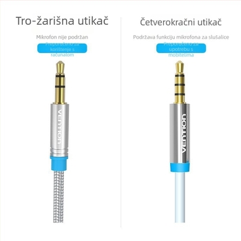 Audio kabel za računala perifere, sa srebrnim premazom, jezgra od čistog bakra, ROHS, model VAB-B06 BHB BBZ