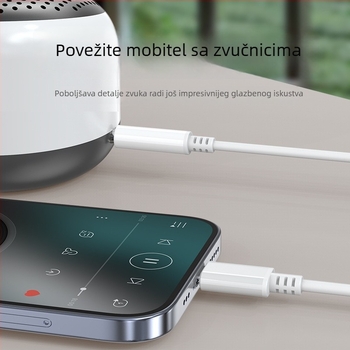 Audio kabel Type-C na DC3.5mm – nikliran, jezgro bakrene žice, PET vodič, kompatibilan s PC