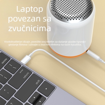 Audio kabel Type-C na DC3.5mm – nikliran, jezgro bakrene žice, PET vodič, kompatibilan s PC