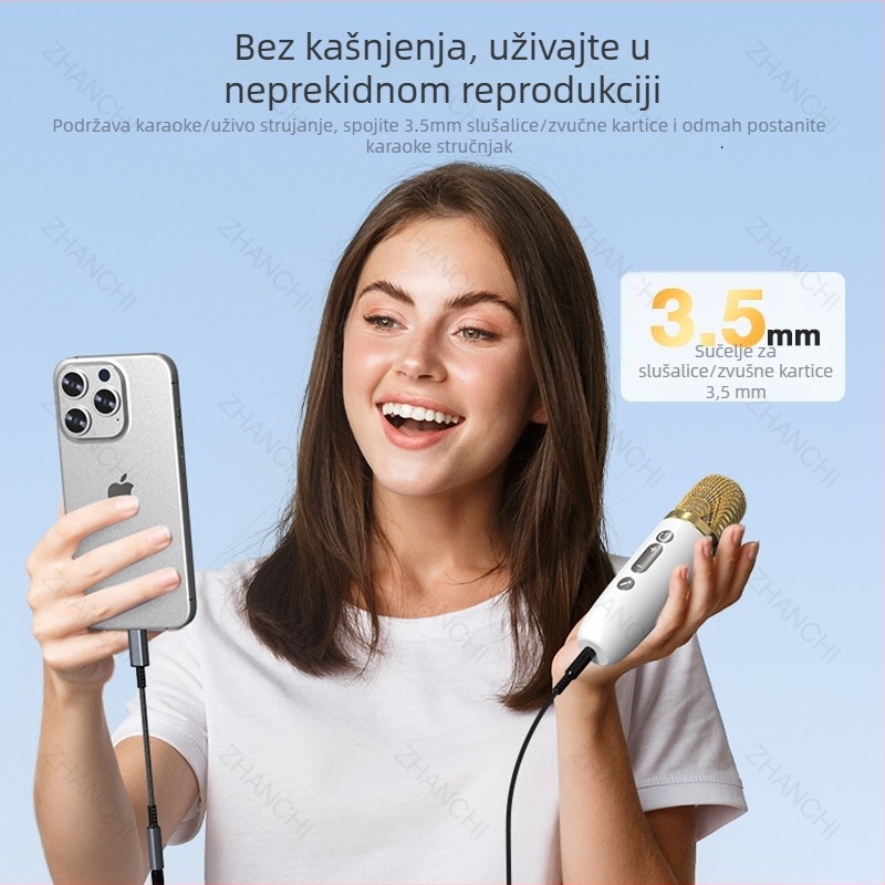 ZHANCHI WIRE&CABLE ZC-7001 DAC Digitalni audio kabel USB-C na 3,5 mm ženski dekodirajući adapter, bakar bez kisika, niklani premaz, ROHS