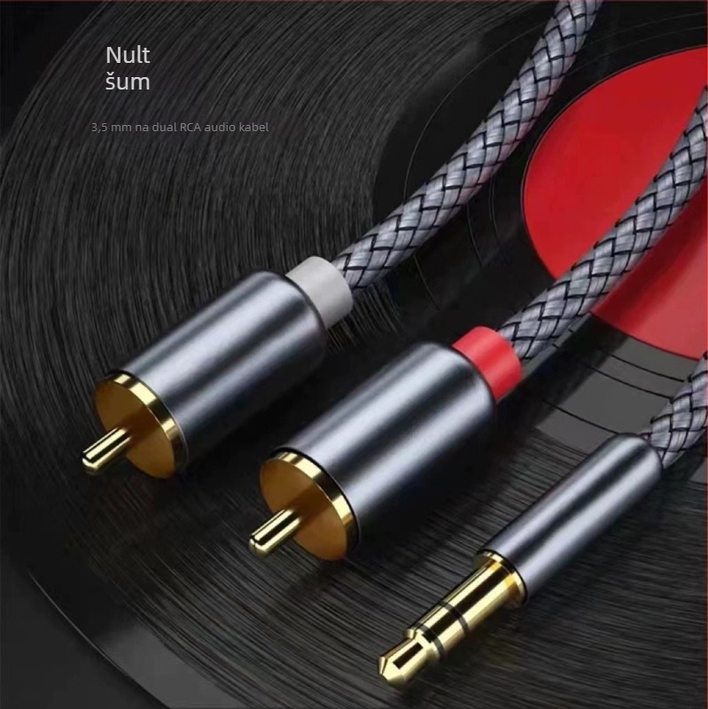 RCA audio splitter kabel 1 na 2, jezgro od bakra s cinkovim premazom i bakreni vodovi bez oksidacije