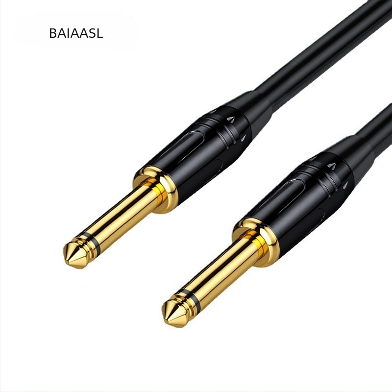 2-žilni 6,5 mm audio kabel za pojačalo i gitaru, zlatno obloženi konektori, bakreno jezgro, duljina po mjeri
