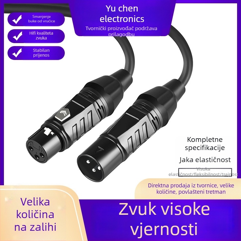 MiC XLR kabel za mikrofon, muško–ženski priključak, profesionalni zvuk
