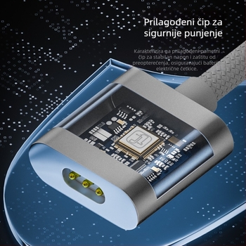 USB magnetski kabel za punjenje Leifen električne četkice, model LFTB01-P, kompatibilan s Leifen, proizvođač Yixin Industrial, 2024.