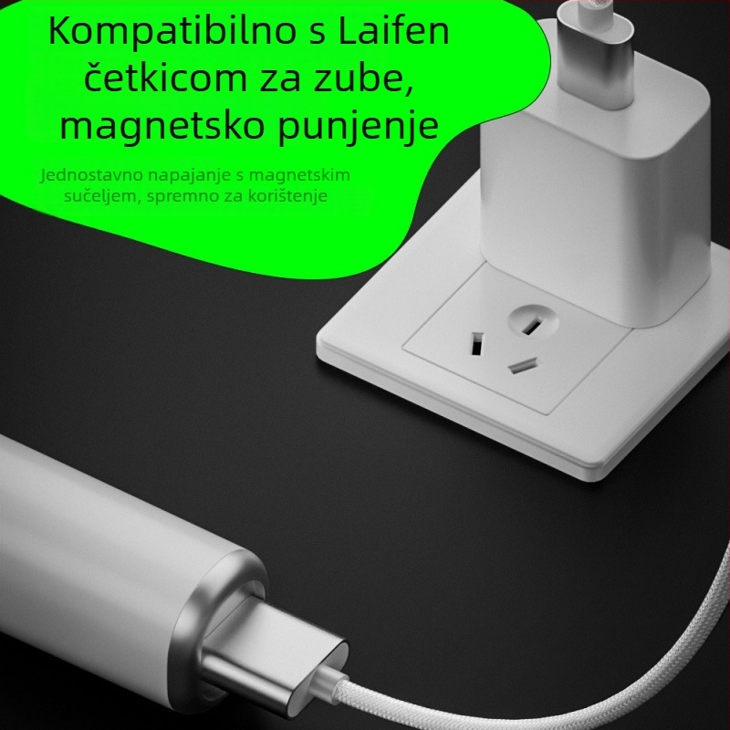 USB magnetski kabel za punjenje Leifen električne četkice, model LFTB01-P, kompatibilan s Leifen, proizvođač Yixin Industrial, 2024.