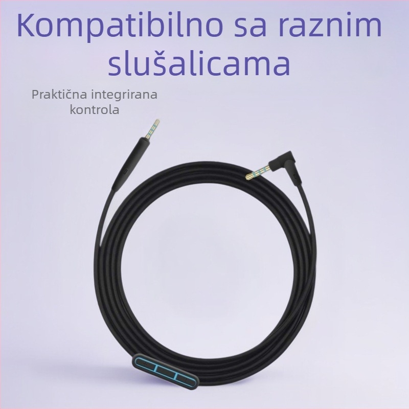 Audio kabel za QC25/Soudtrue slušalice, zlatni premaz, bakar bez kisika, jezgra od čistog bakra