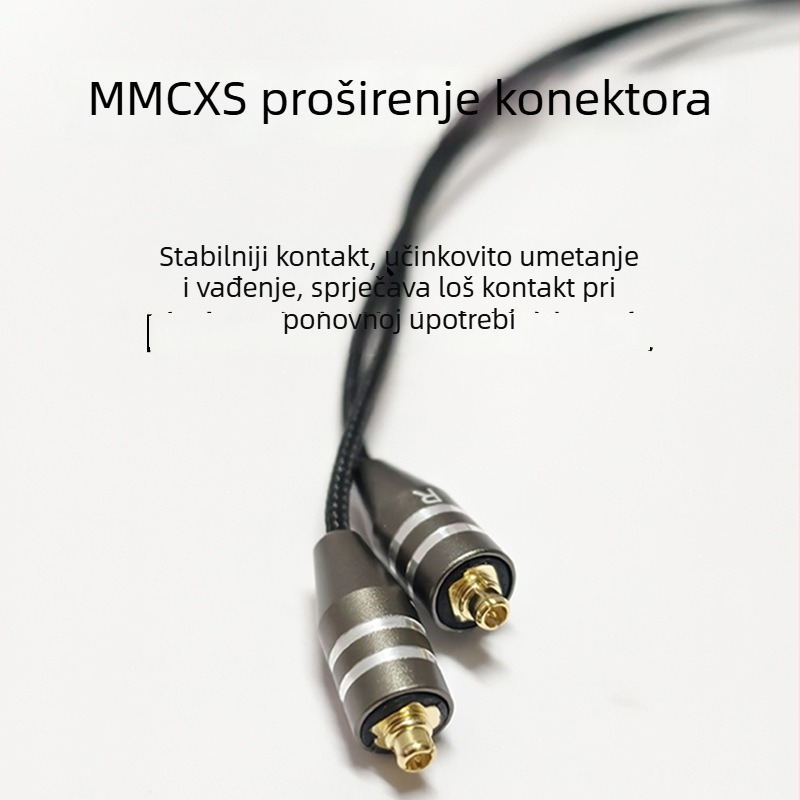 MMCX kabel za nadogradnju slušalica s Type-C dekodiranjem, CX31993 Hi-Fi, bakar bez kisika, najlonovo jezgro, kompatibilan sa Shure SE215/SE846