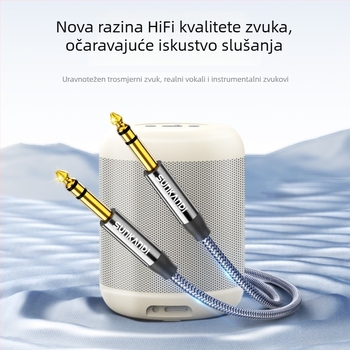 Sunkandi 6,5 mm gitarni audio kabel, troje vodiča, muški–muški 6,35 mm, pozlaćeni konektori