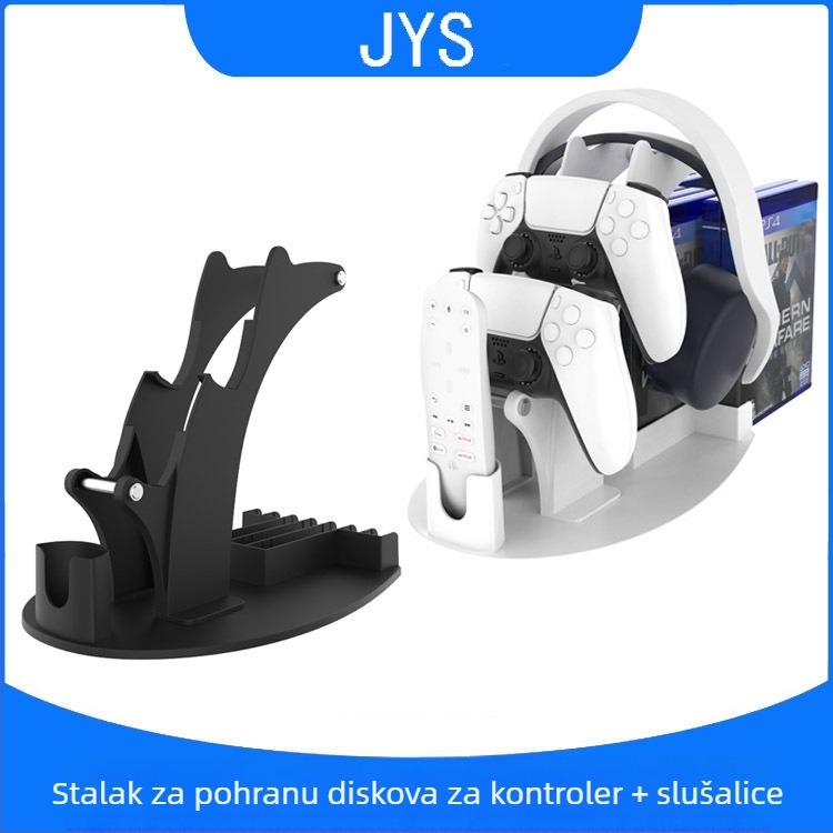 Držač za kontroler s pretincima za diskove PS5/PS4/Xbox/NSPRO – ABS, model PS5, težina 440 g