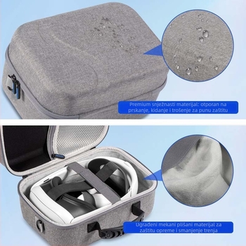 Startrc Games Torbica preko ramena za Meta Quest 3, EVA materijal, kvadratni dizajn velike kapacitete, prilagodljiv model