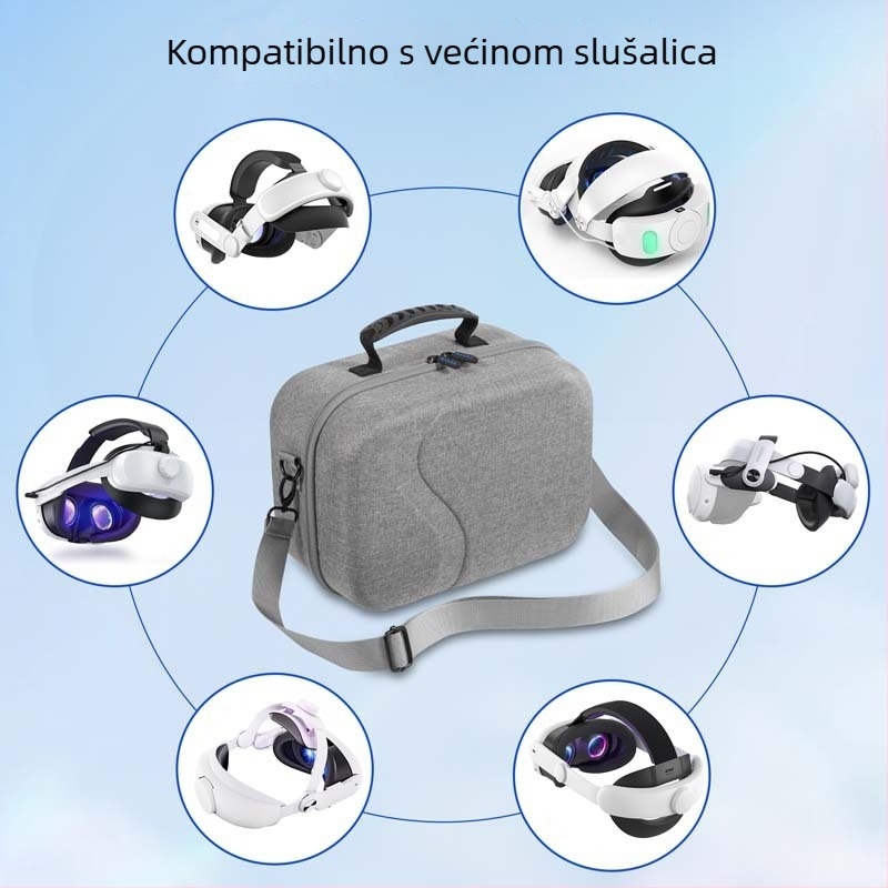 Startrc Games Torbica preko ramena za Meta Quest 3, EVA materijal, kvadratni dizajn velike kapacitete, prilagodljiv model