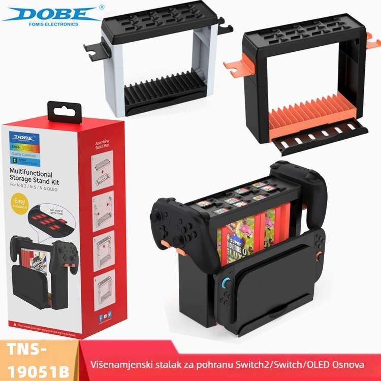 Switch2 Višenamjenska baza za skladištenje Switch2 i OLED – ABS materijal, 439 g, skladištenje diskova i igračkih kartica