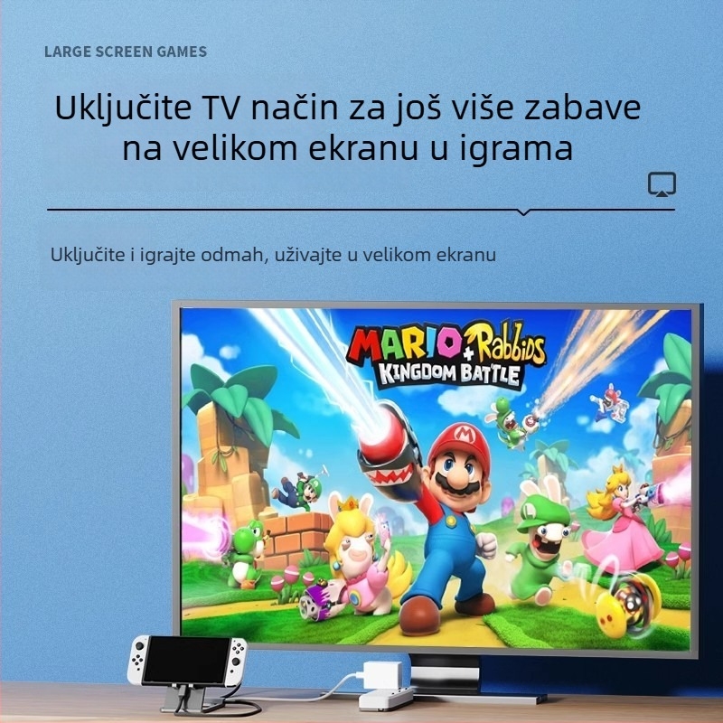 Switch2 Držač za projekciju zaslona — 4K60 HDMI video konverter, prijenosna USB-C podrška za Switch, Switch 2 i mobilne uređaje